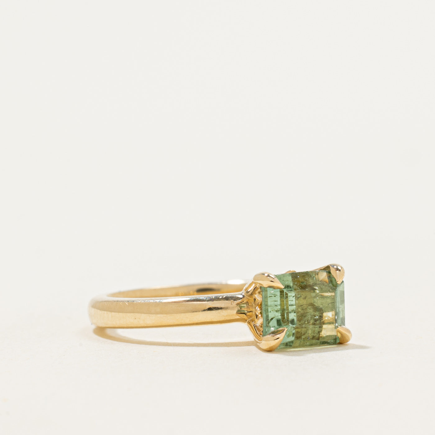 '100 Ways' 14k East West Green Tourmaline Ring | 1.45ct | SZ 5