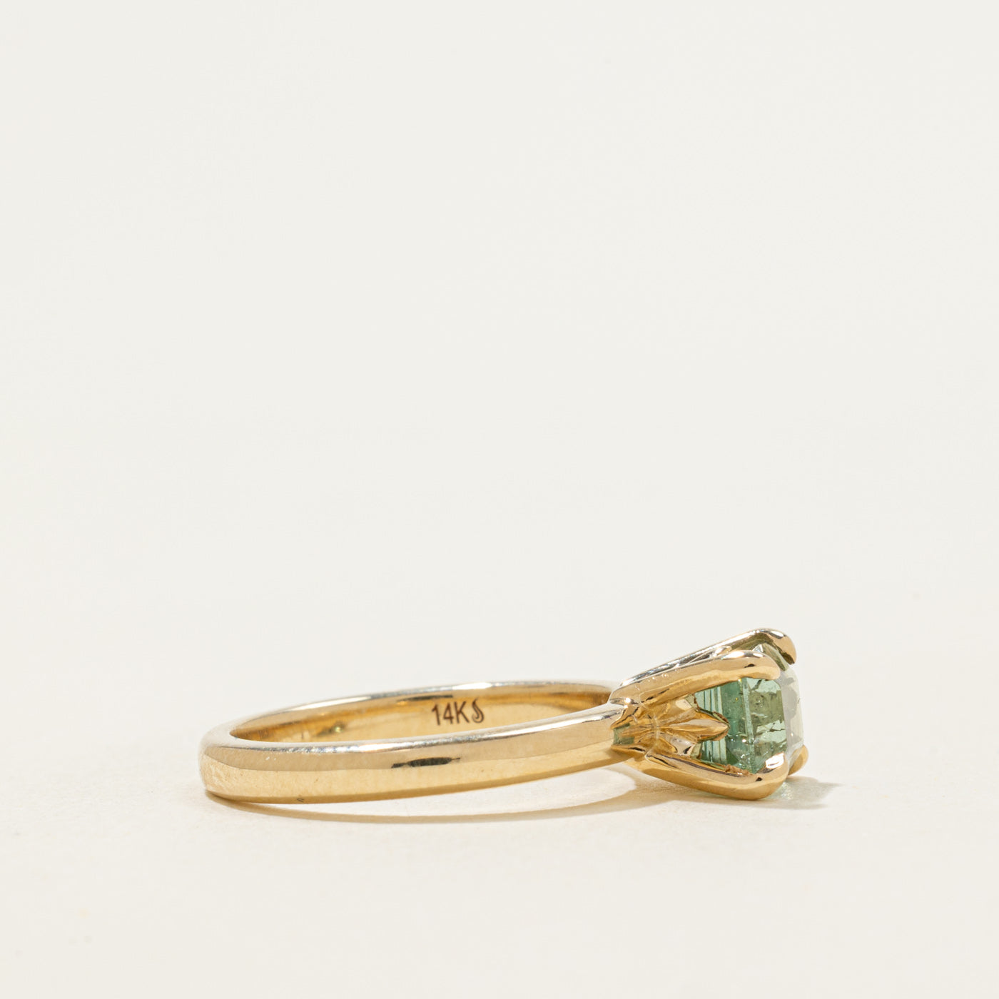 '100 Ways' 14k East West Green Tourmaline Ring | 1.45ct | SZ 5