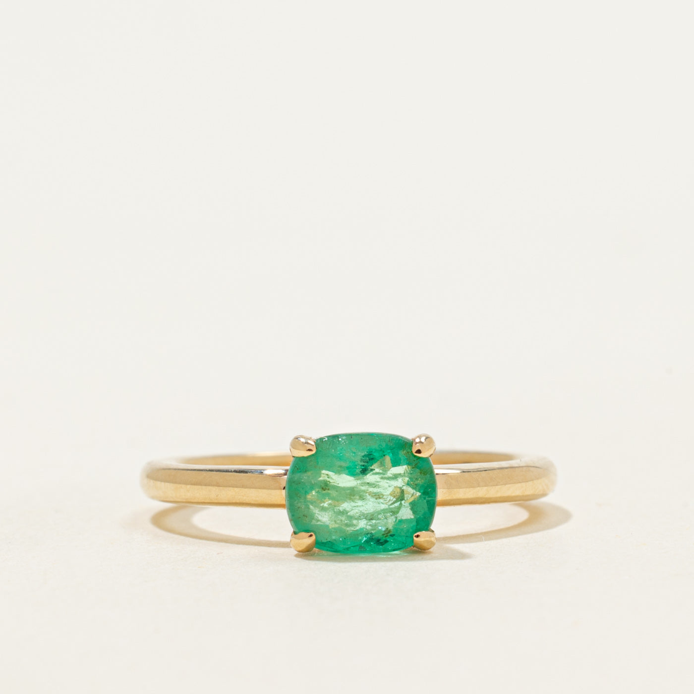 '100 Ways' 14k East West Solitaire Emerald Ring | 1.07ct | SZ 6
