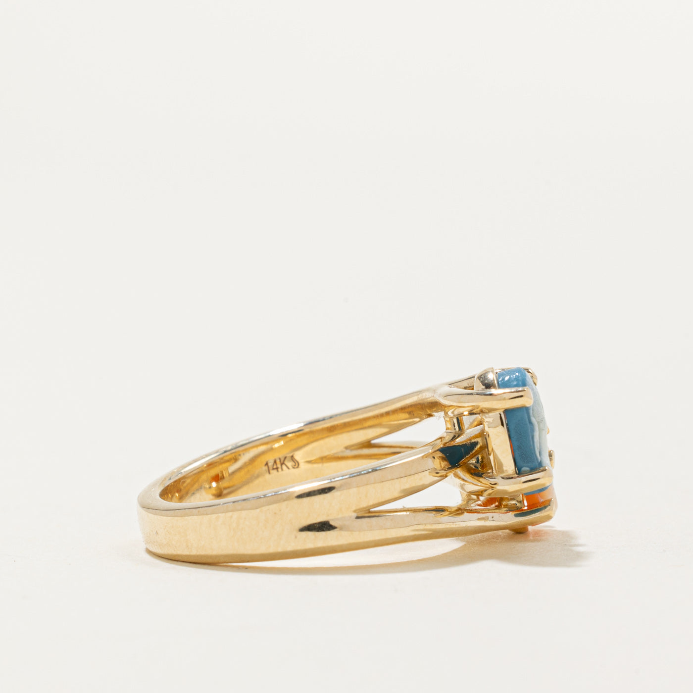 '100 Ways' 14k Cameo Toi et Moi Ring | 1.15ctw | SZ 7