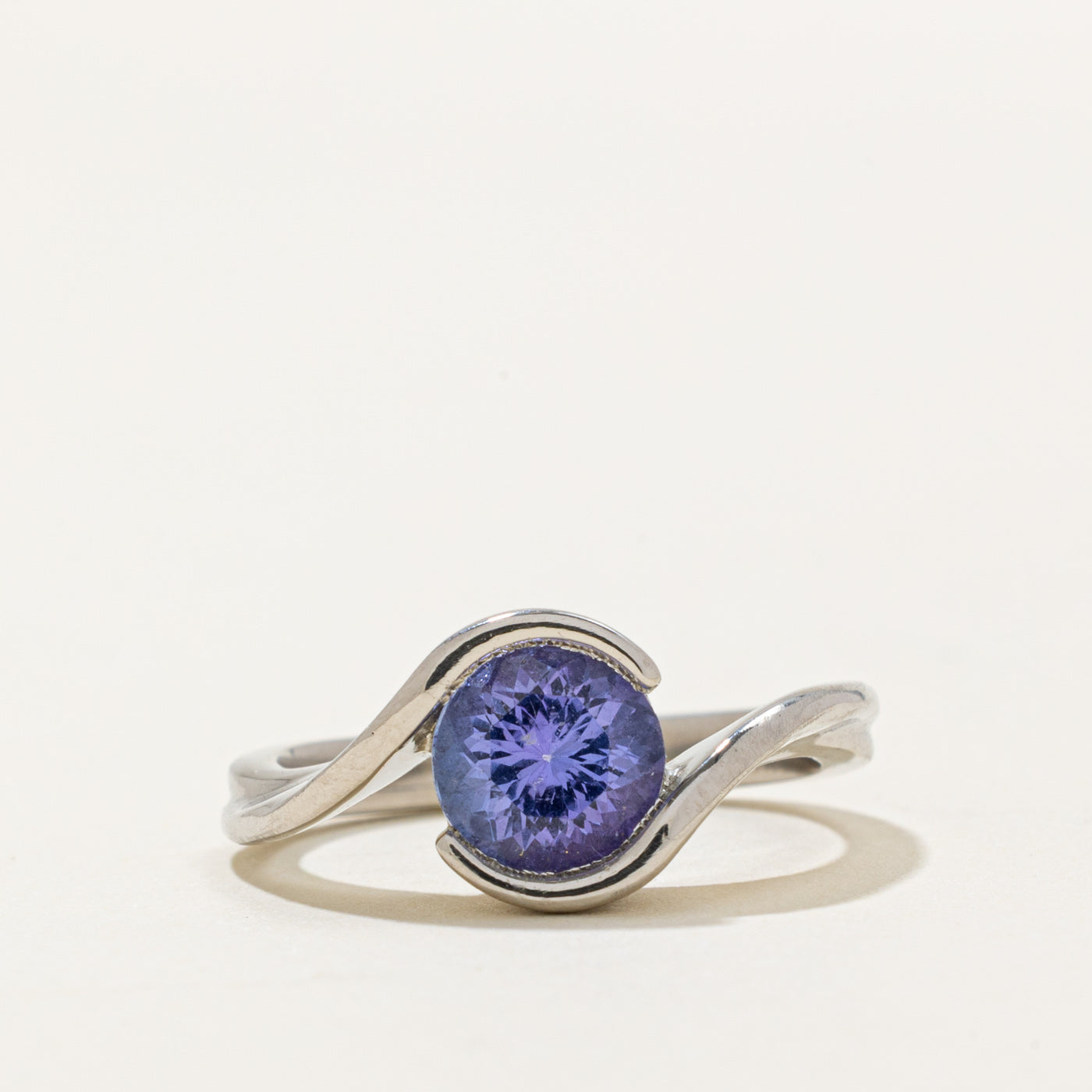 '100 Ways' Platinum Tanzanite Bypass Ring | 1.64ct | SZ 7