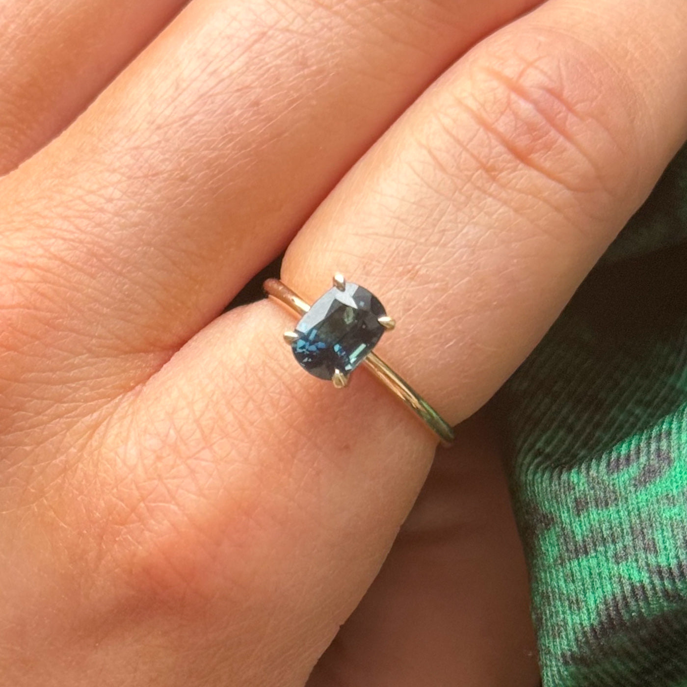 100 Ways' 14k Gold Teal Sapphire Ring | 1.60 | SZ 6.75