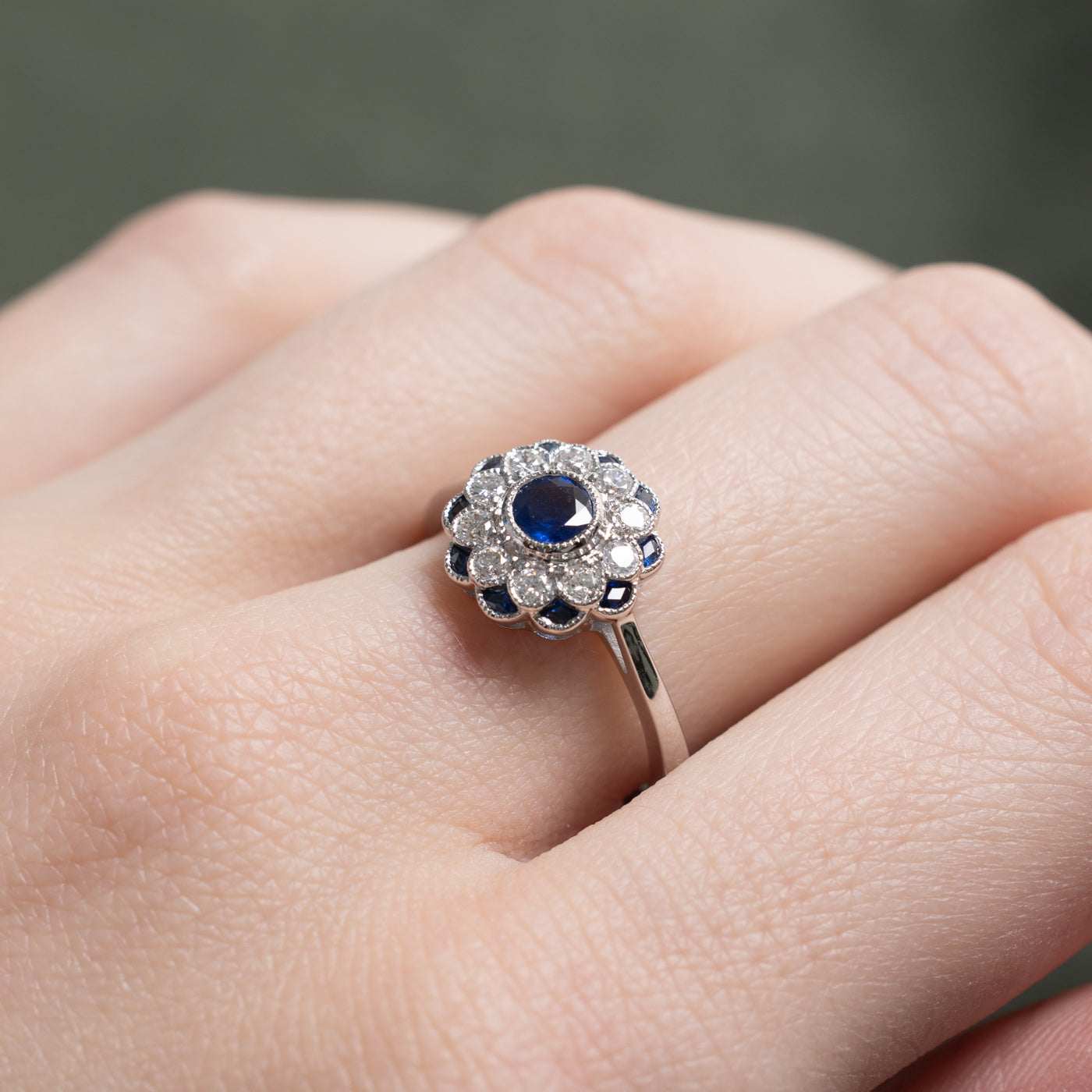 '100 Way' Art Deco Inspired Sapphire & Diamond Ring | 1.04ctw, 0.30ctw | SZ 6.75 |