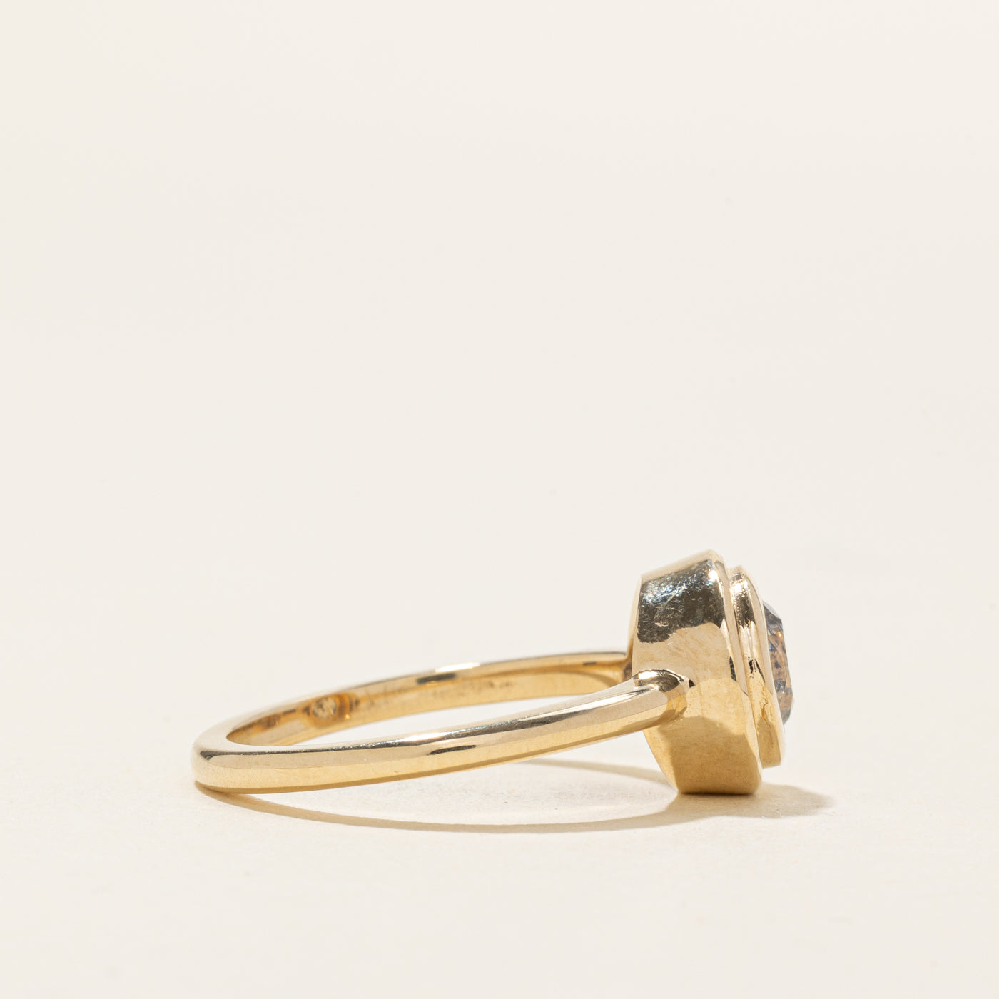 '100 Ways' GIA Bezel Set Salt and Pepper Diamond Ring | 1.00ct | SZ 7