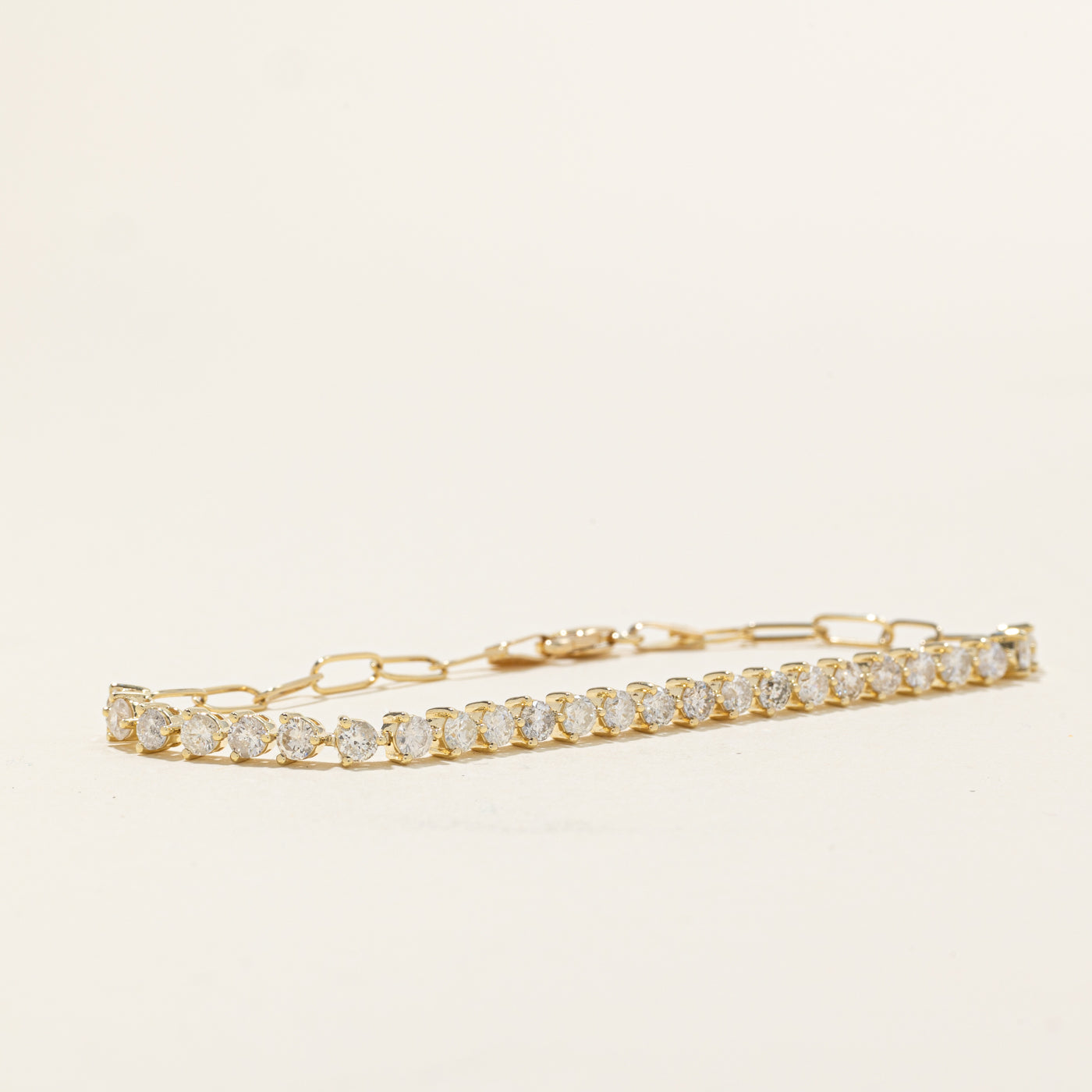 '100 Ways' Paperclip Diamond Tennis Bracelet | 2.25ctw | 7"