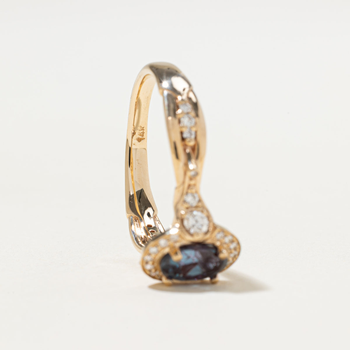 '100 Ways x Anton Pavlenko Design' 14k Sapphire & Diamond Halo Ring | 0.75ct, 0.27ctw | SZ 6.5
