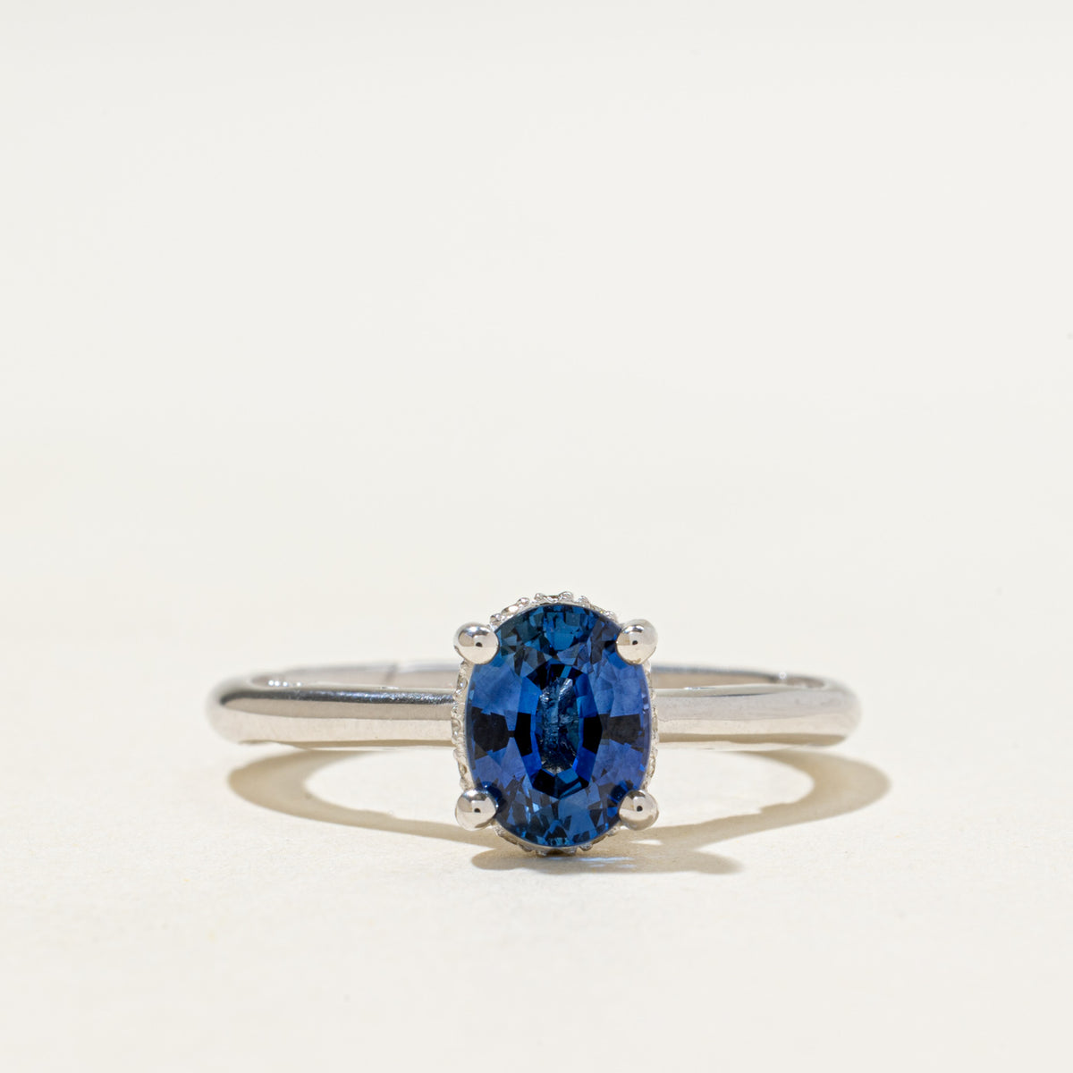 '100 Ways x Anton Pavlenko Design' 14k GIA Sapphire & Diamond Hidden Halo Ring | GIA 1.56ct, 0.10ctw | SZ 6.5
