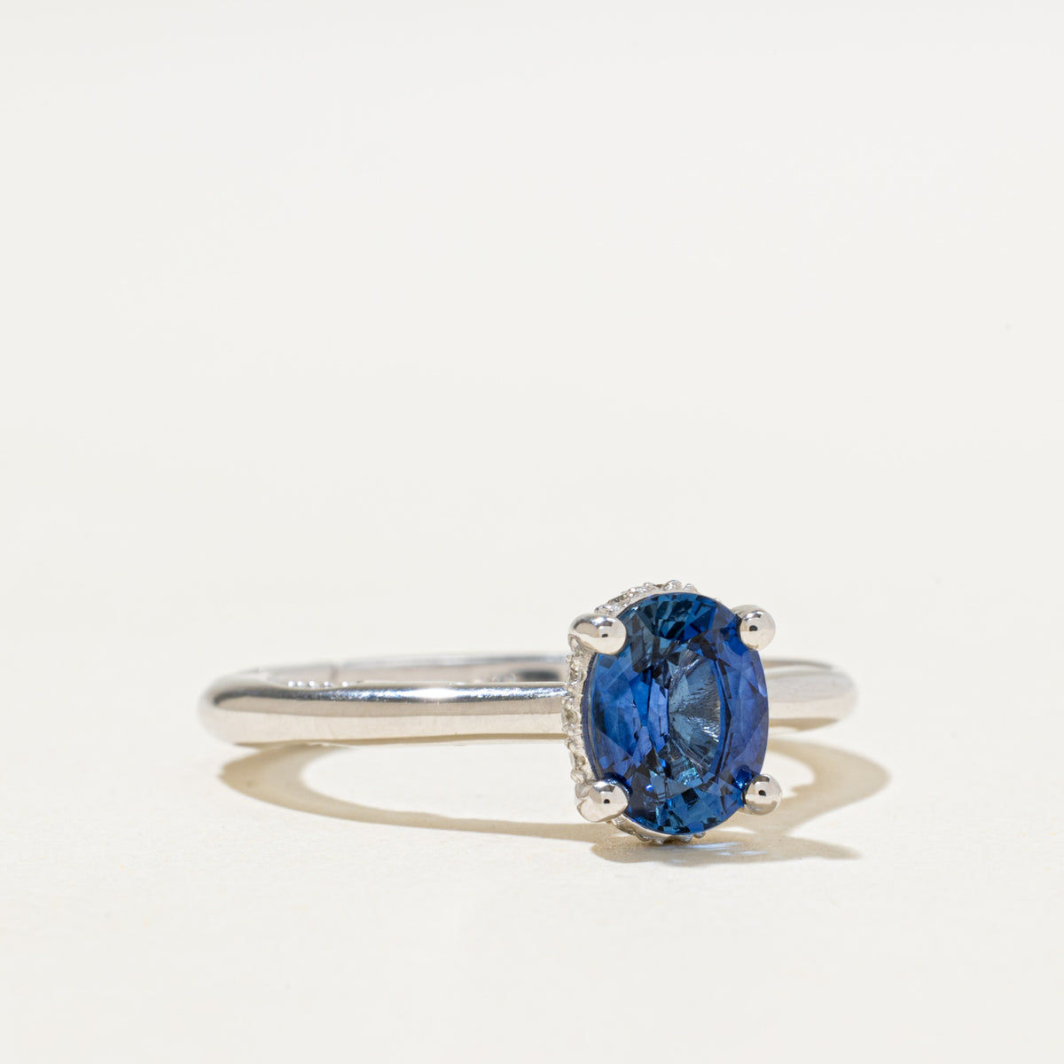 '100 Ways x Anton Pavlenko Design' 14k GIA Sapphire & Diamond Hidden Halo Ring | GIA 1.56ct, 0.10ctw | SZ 6.5