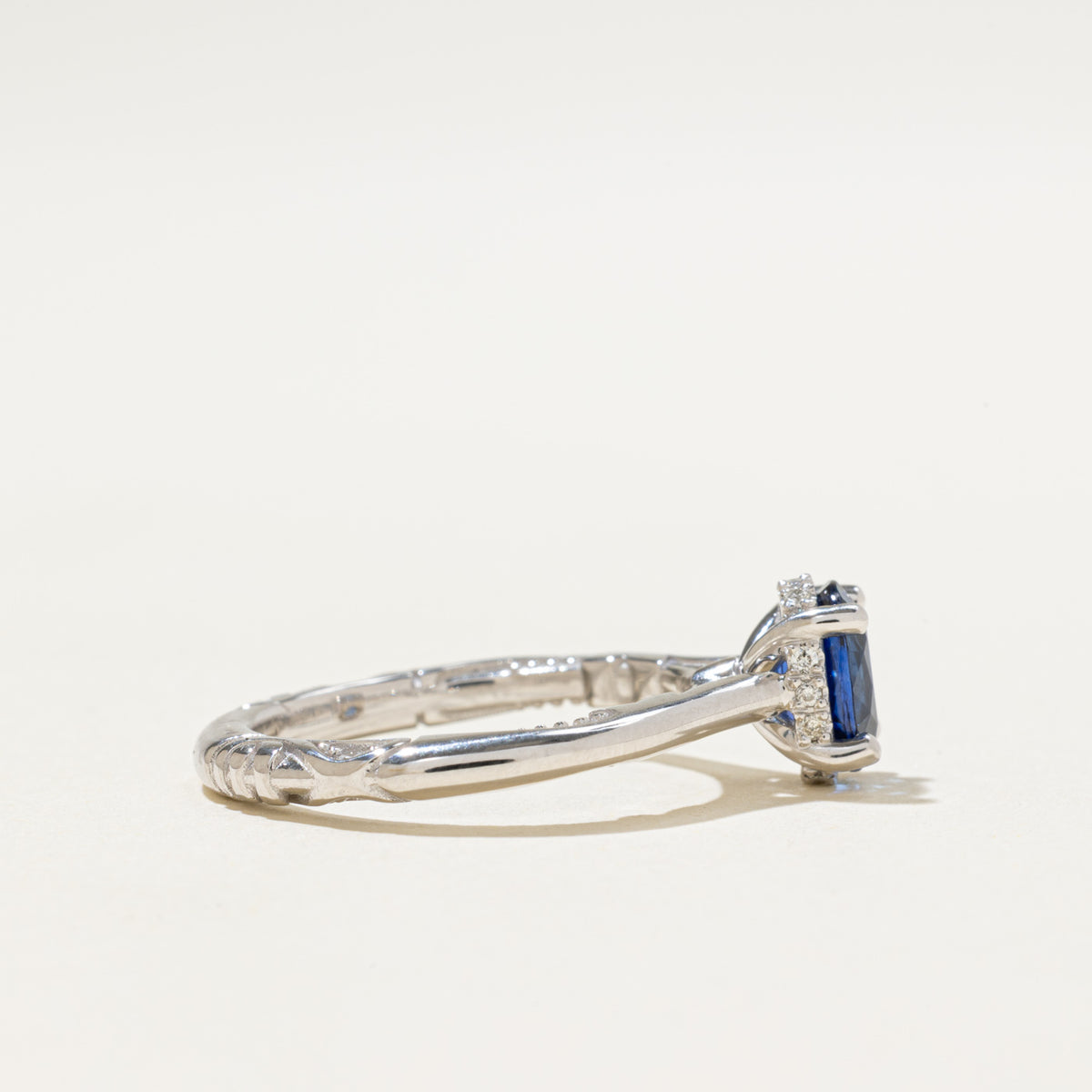 '100 Ways x Anton Pavlenko Design' 14k GIA Sapphire & Diamond Hidden Halo Ring | GIA 1.56ct, 0.10ctw | SZ 6.5