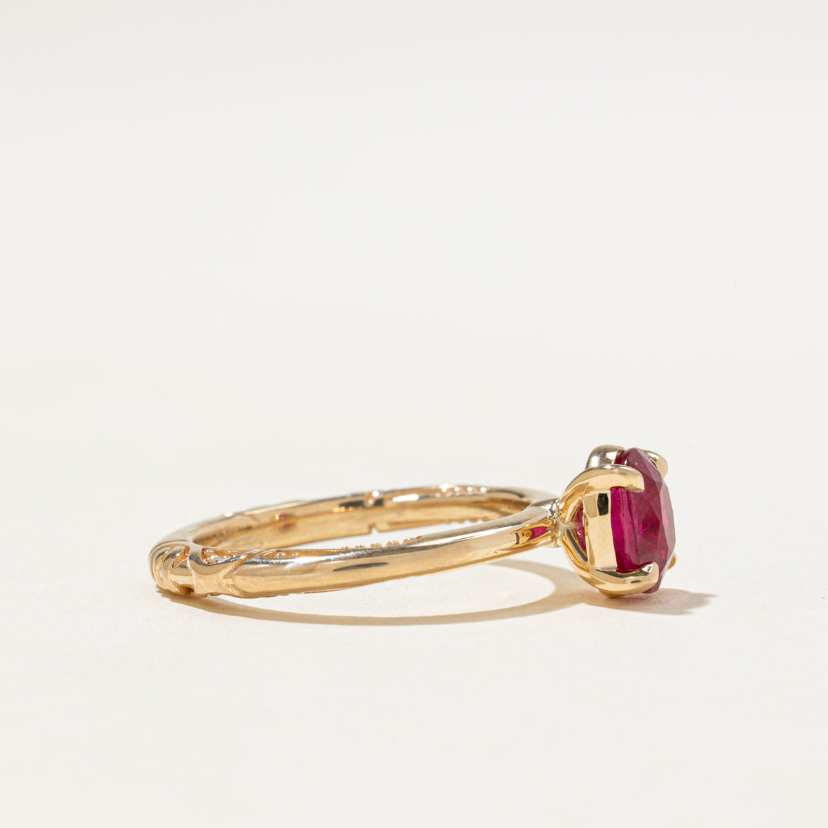 '100 Ways x Anton Pavlenko Design' 14k GIA Ruby & Diamond Accented Ring | GIA 1.55ct, 0.03ctw | SZ 7