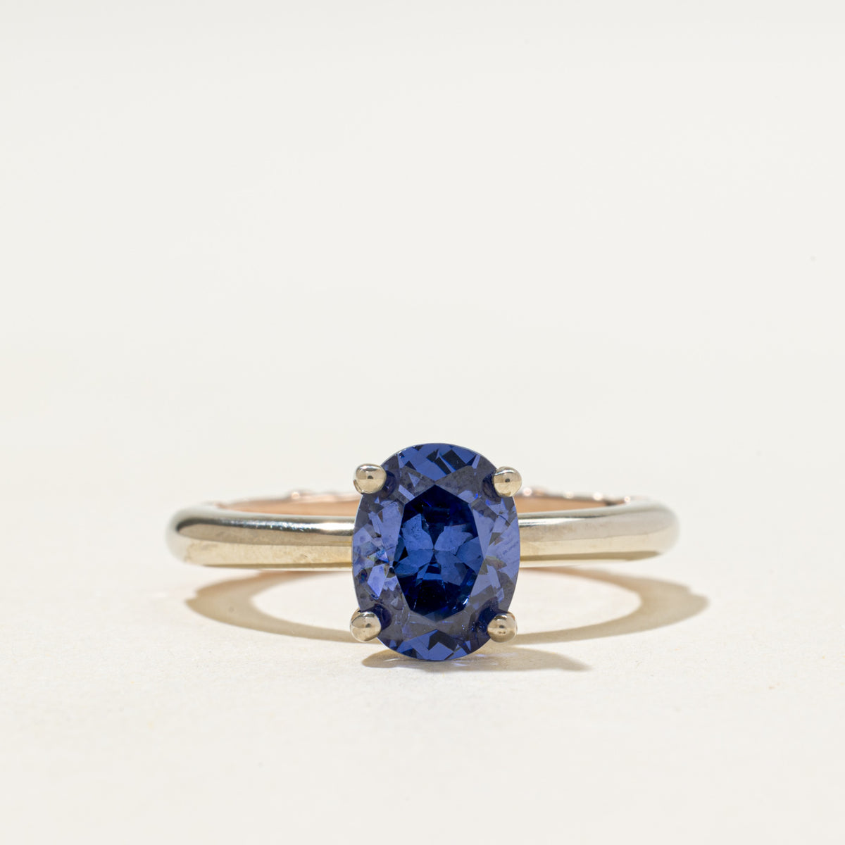 '100 Ways x Anton Pavlenko Design' 14k Two Tone Gold Tanzanite & Diamond Accented Ring | 3.26ct, 0.13ctw | SZ 7