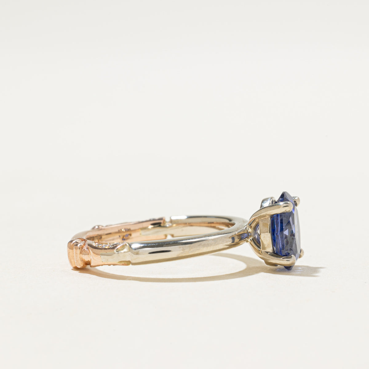 '100 Ways x Anton Pavlenko Design' 14k Two Tone Gold Tanzanite & Diamond Accented Ring | 3.26ct, 0.13ctw | SZ 7