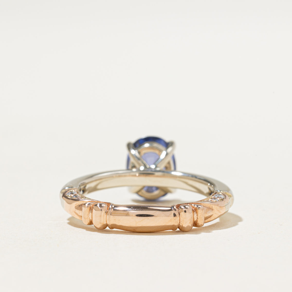'100 Ways x Anton Pavlenko Design' 14k Two Tone Gold Tanzanite & Diamond Accented Ring | 3.26ct, 0.13ctw | SZ 7