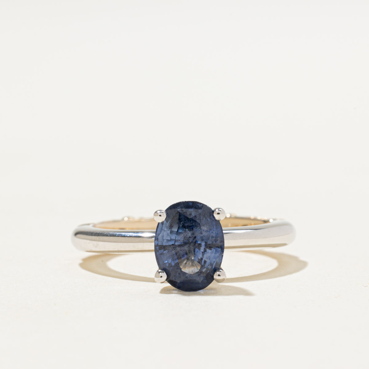 '100 Ways x Anton Pavlenko Design' 14k Oval Sapphire & Hidden Diamond Accented Ring | 2.45ct, 0.13ctw