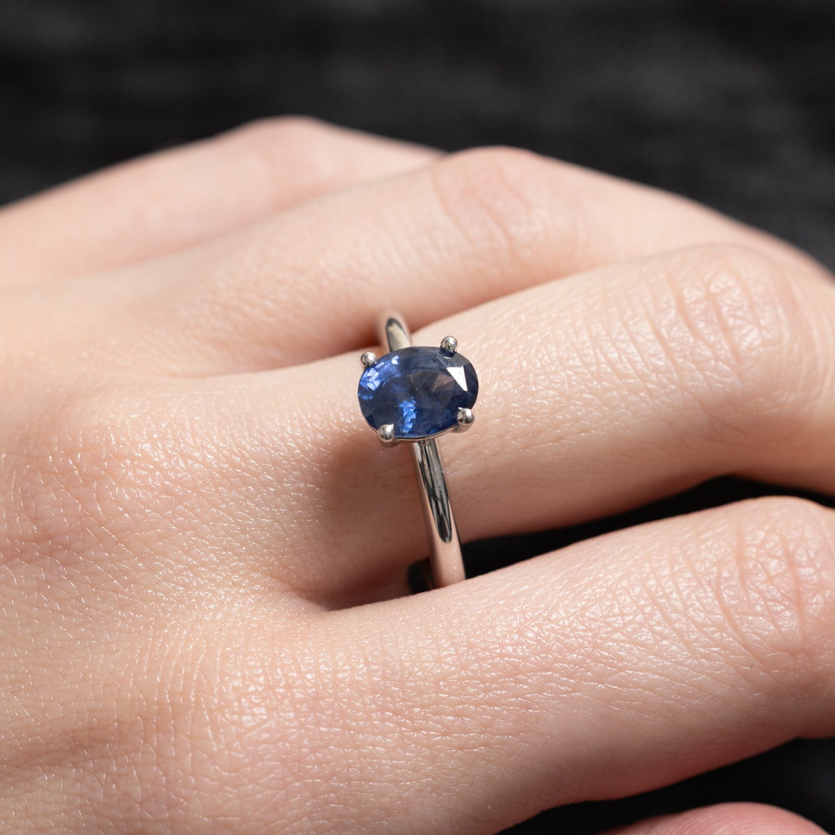 '100 Ways x Anton Pavlenko Design' 14k Oval Sapphire & Hidden Diamond Accented Ring | 2.45ct, 0.13ctw