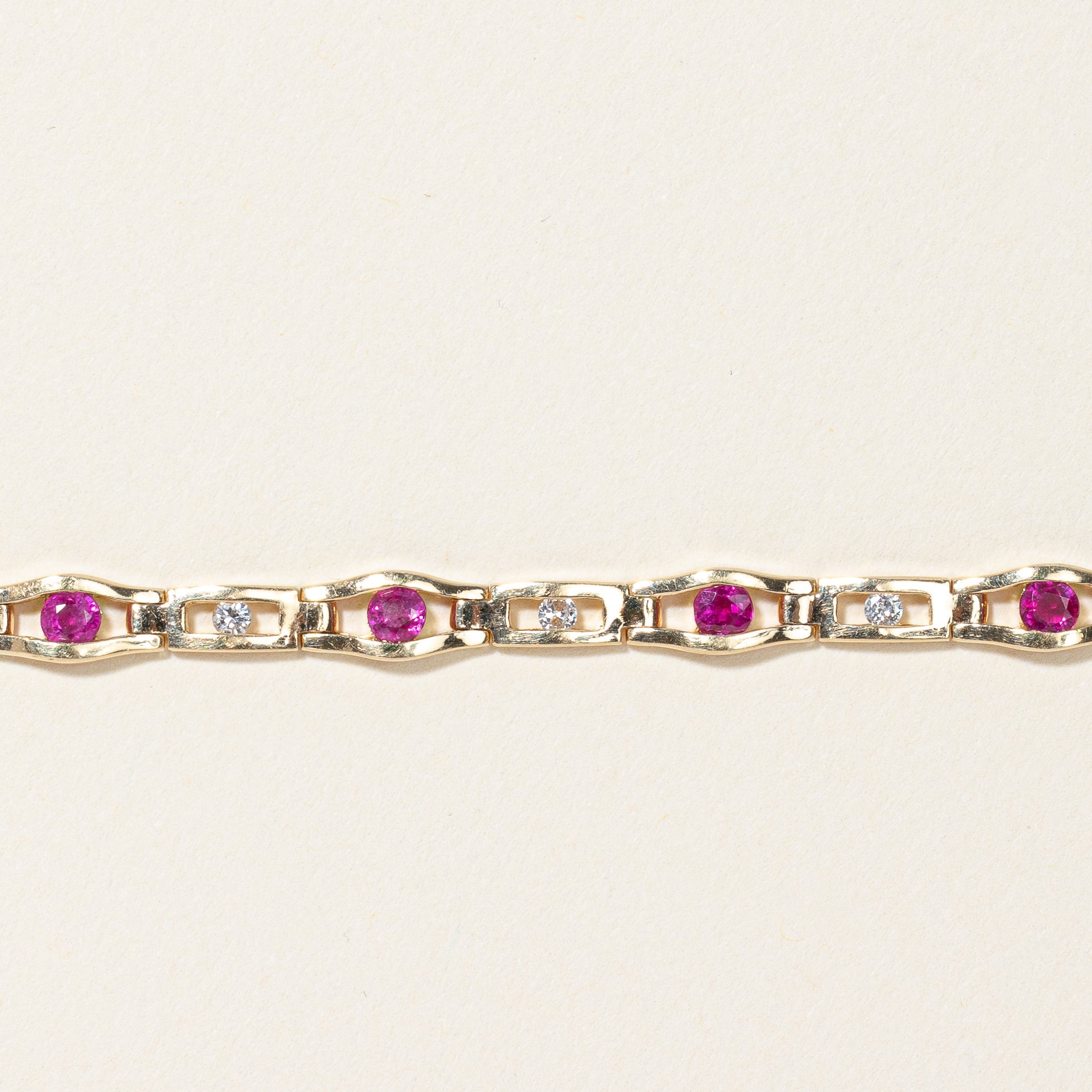 Ruby & Diamond Bracelet | 1.44ctw, 0.18ctw | 7" |