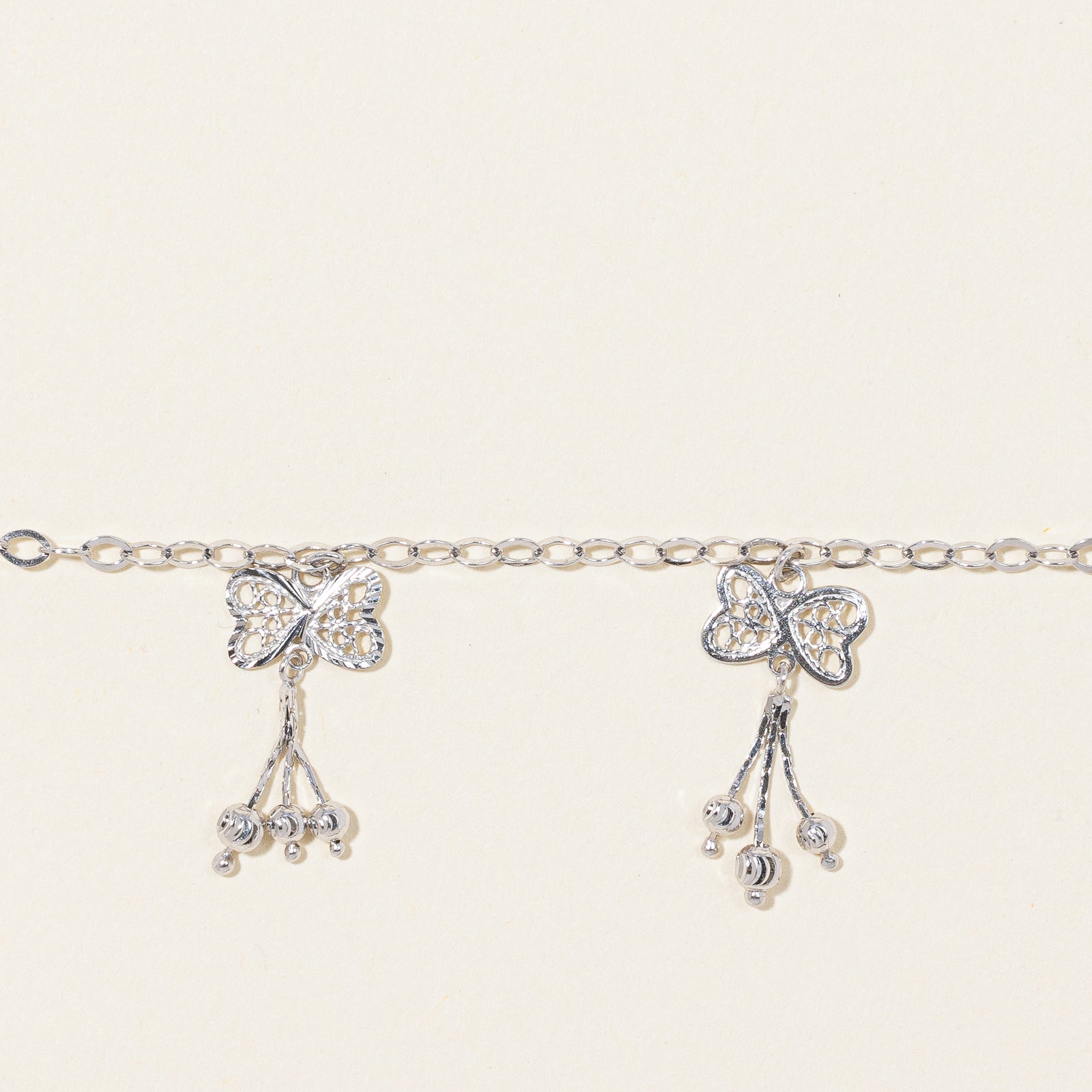 Filigree Butterfly Tassel Bracelet | 7.5