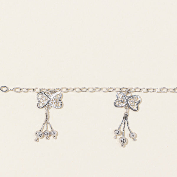 Filigree Butterfly Tassel Bracelet | 7.5