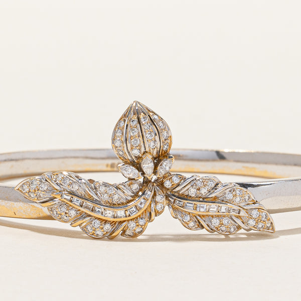 Ornate Diamond Leaf Bracelet | 0.52ctw | 7