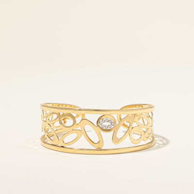 Diamond Open Bangle | 0.025ctw | 6