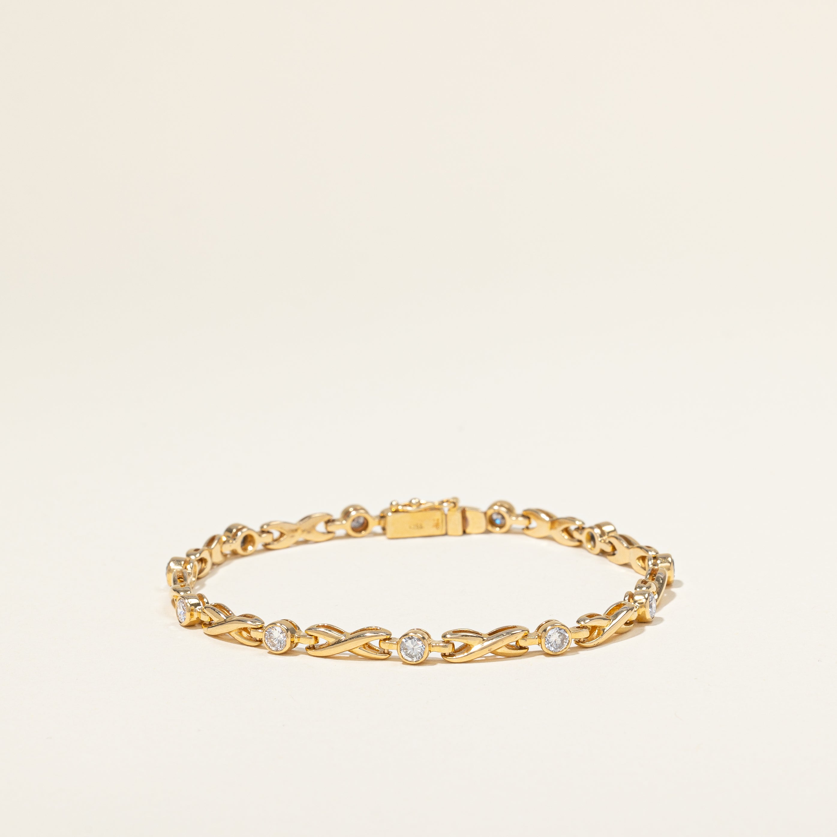 Bezel Set Diamond Bracelet | 1.65ctw | 8" |