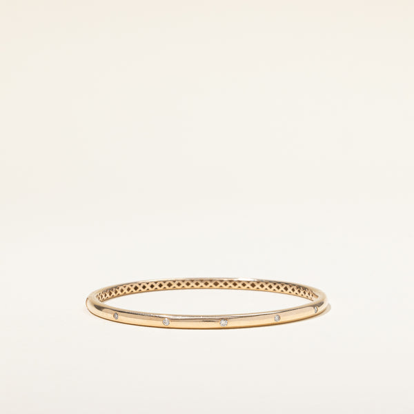 Flush Set Diamond Bangle | 0.10ctw | 7