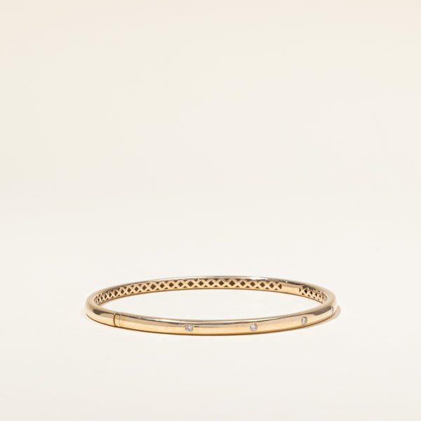 Flush Set Diamond Bangle | 0.10ctw | 7