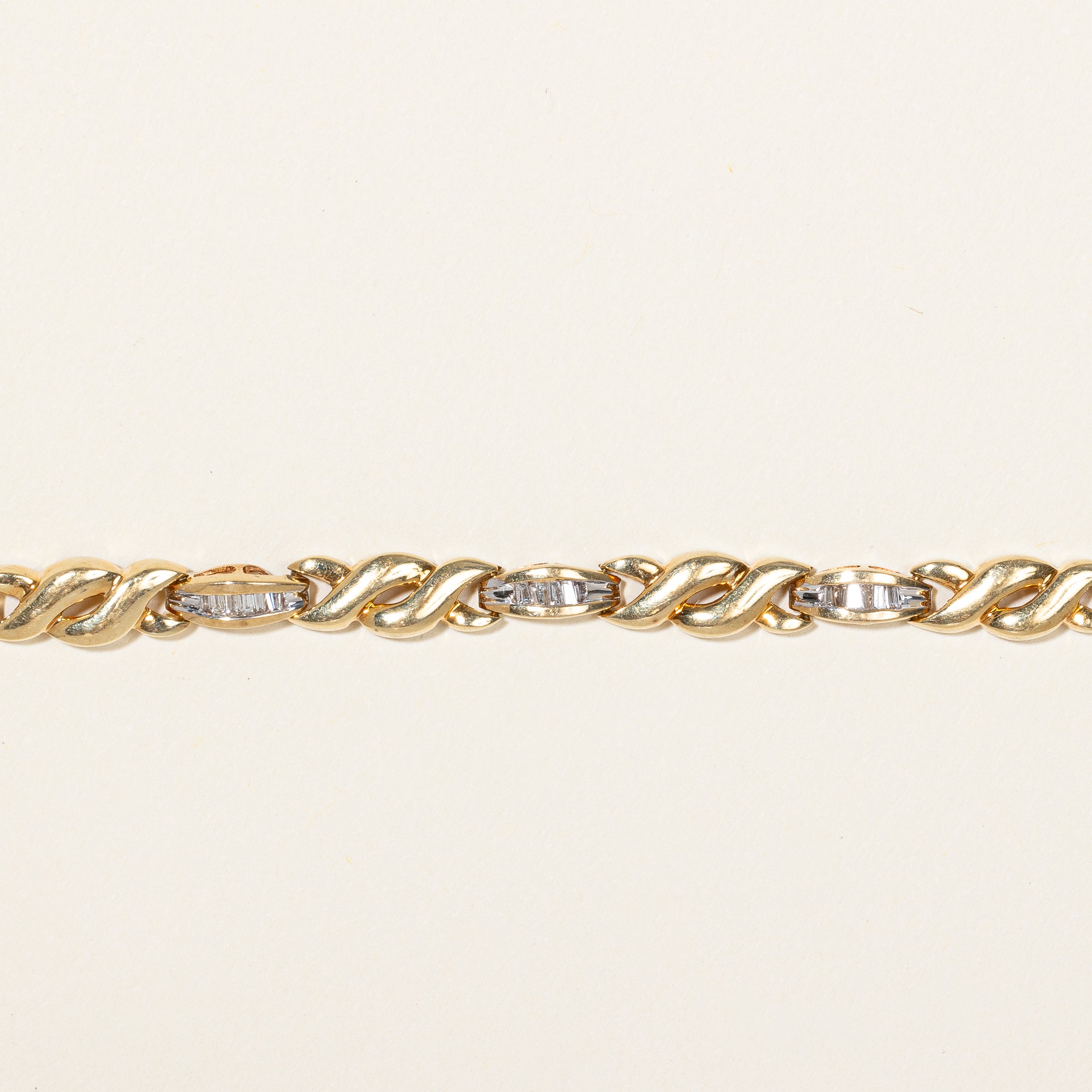 Bracelet en diamants taille baguette | 0,32 ct | 17,8 cm |