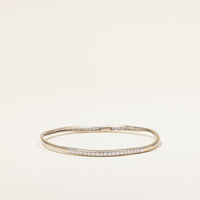 Freeform Diamond Bangle | 0.75ctw | 9