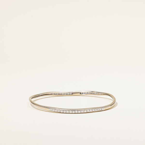 Freeform Diamond Bangle | 0.75ctw | 9