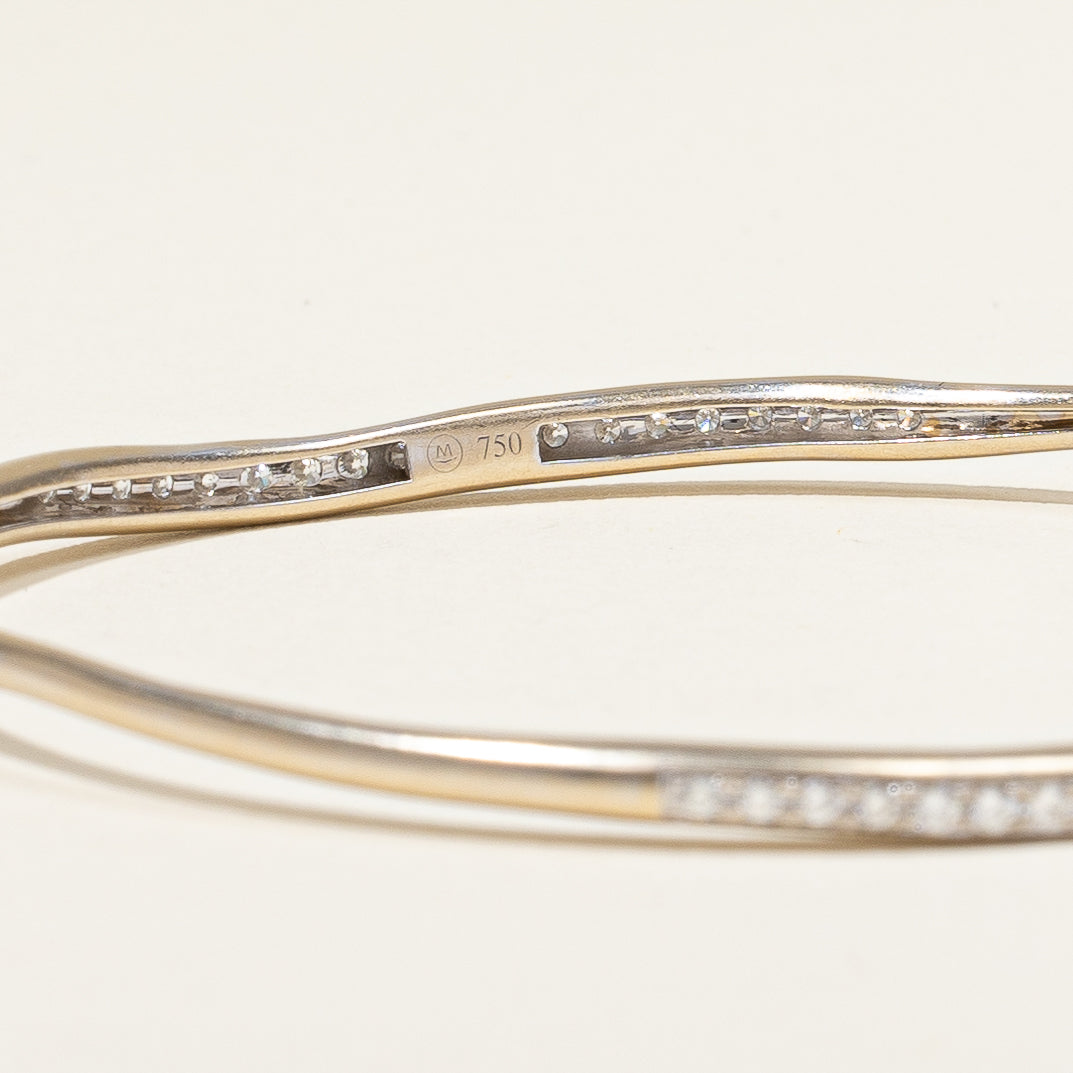 Freeform Diamond Bangle | 0.75ctw | 9