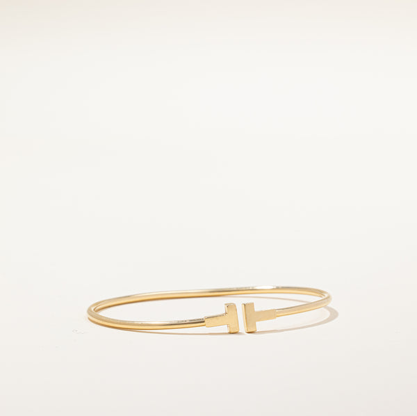 'Tiffany & Co' T Narrow Wire Bracelet | 6.5