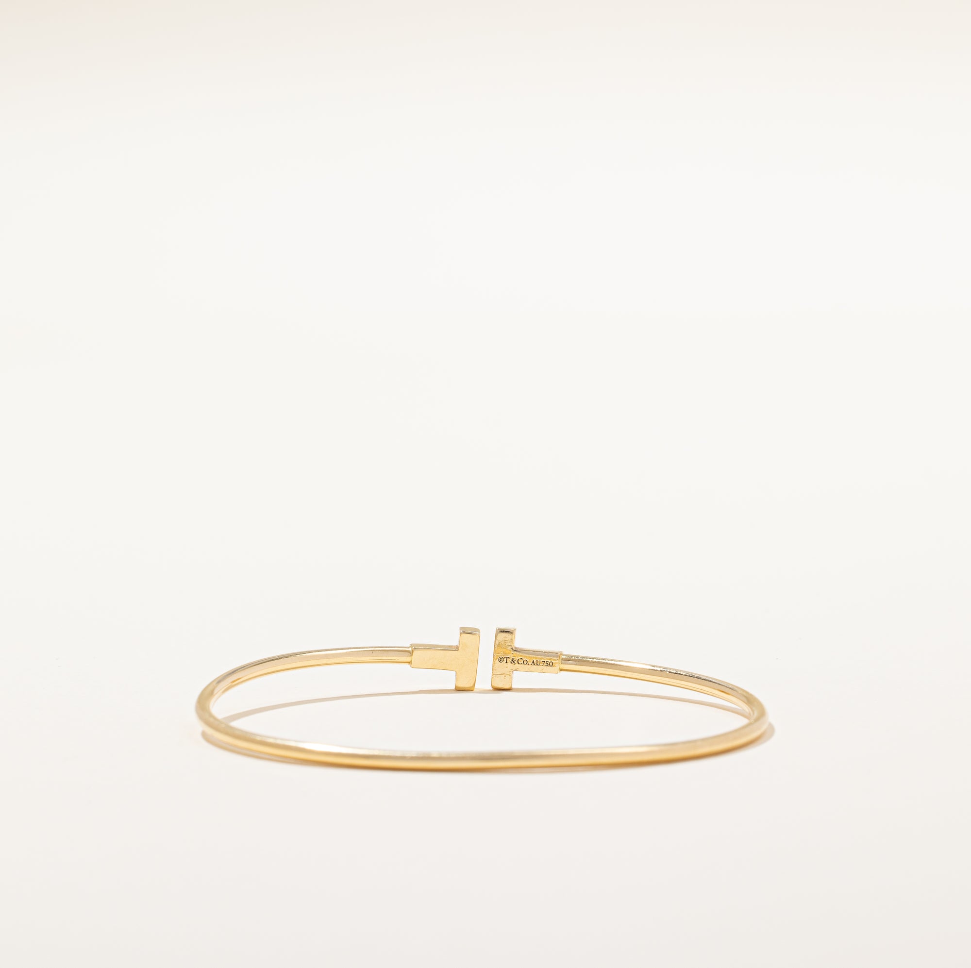 'Tiffany & Co' T Narrow Wire Bracelet | 6.5