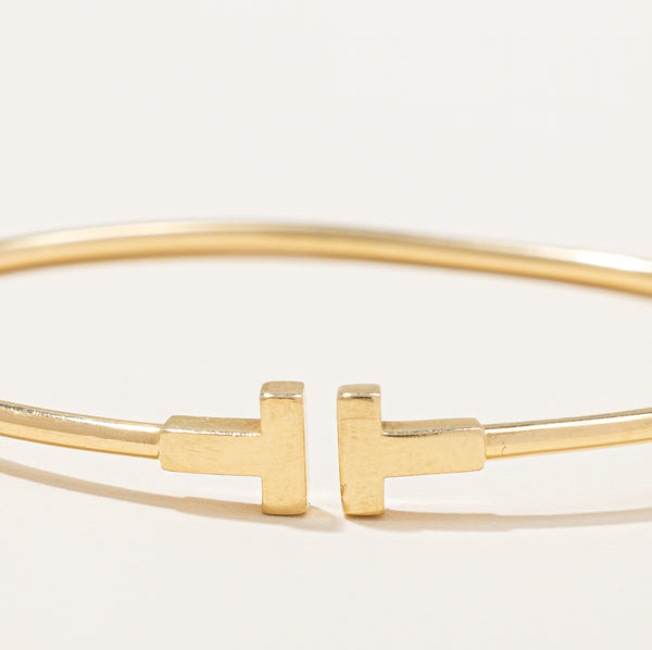 'Tiffany & Co' T Narrow Wire Bracelet | 6.5