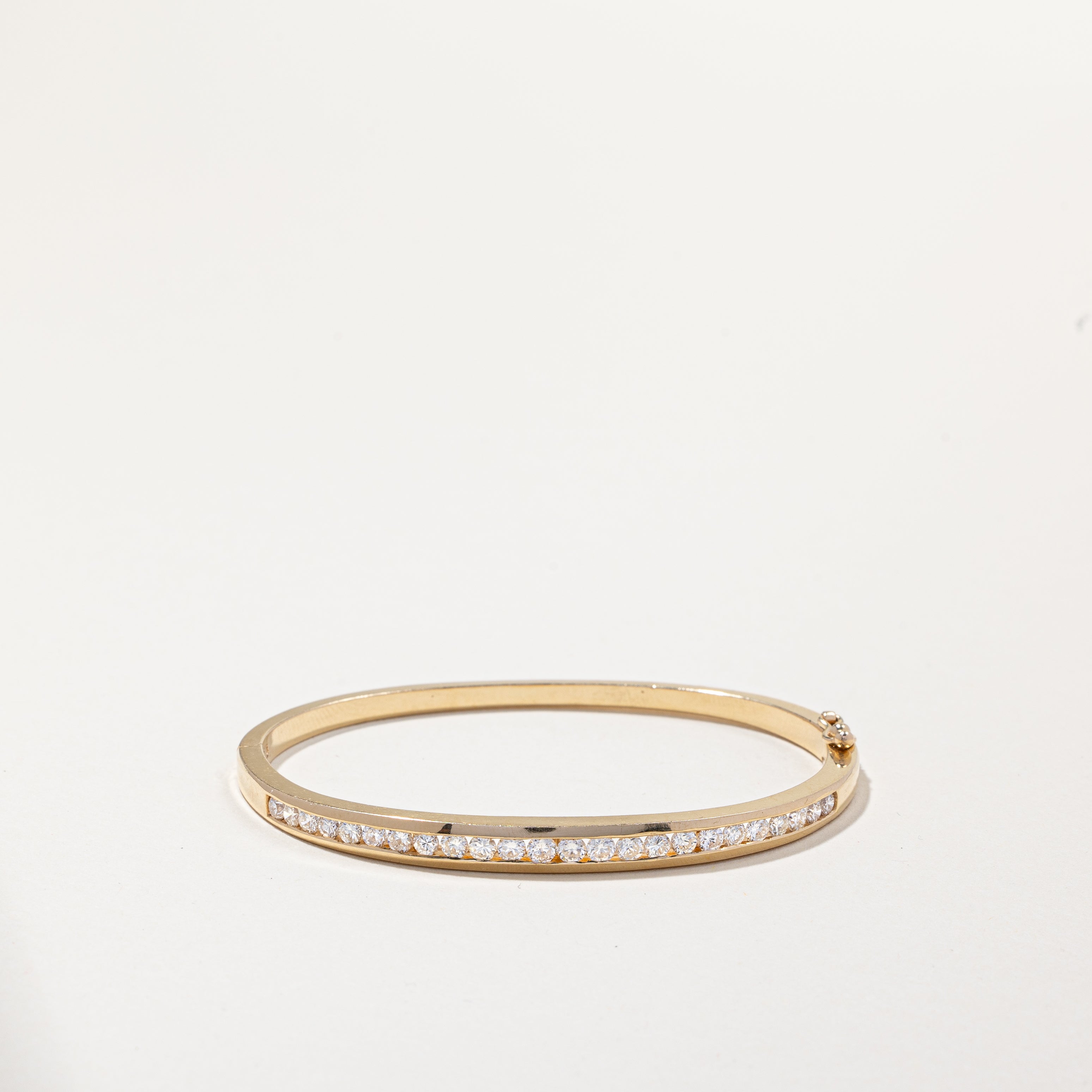 14k Yellow Gold Channel Set Diamond Bracelet | 2.00ctw | 7"