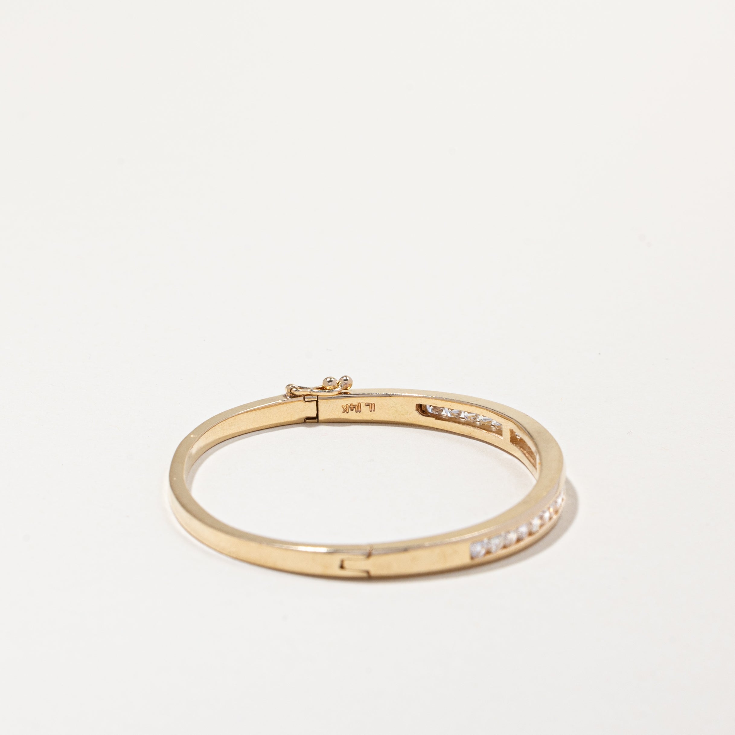14k Yellow Gold Channel Set Diamond Bracelet | 2.00ctw | 7"