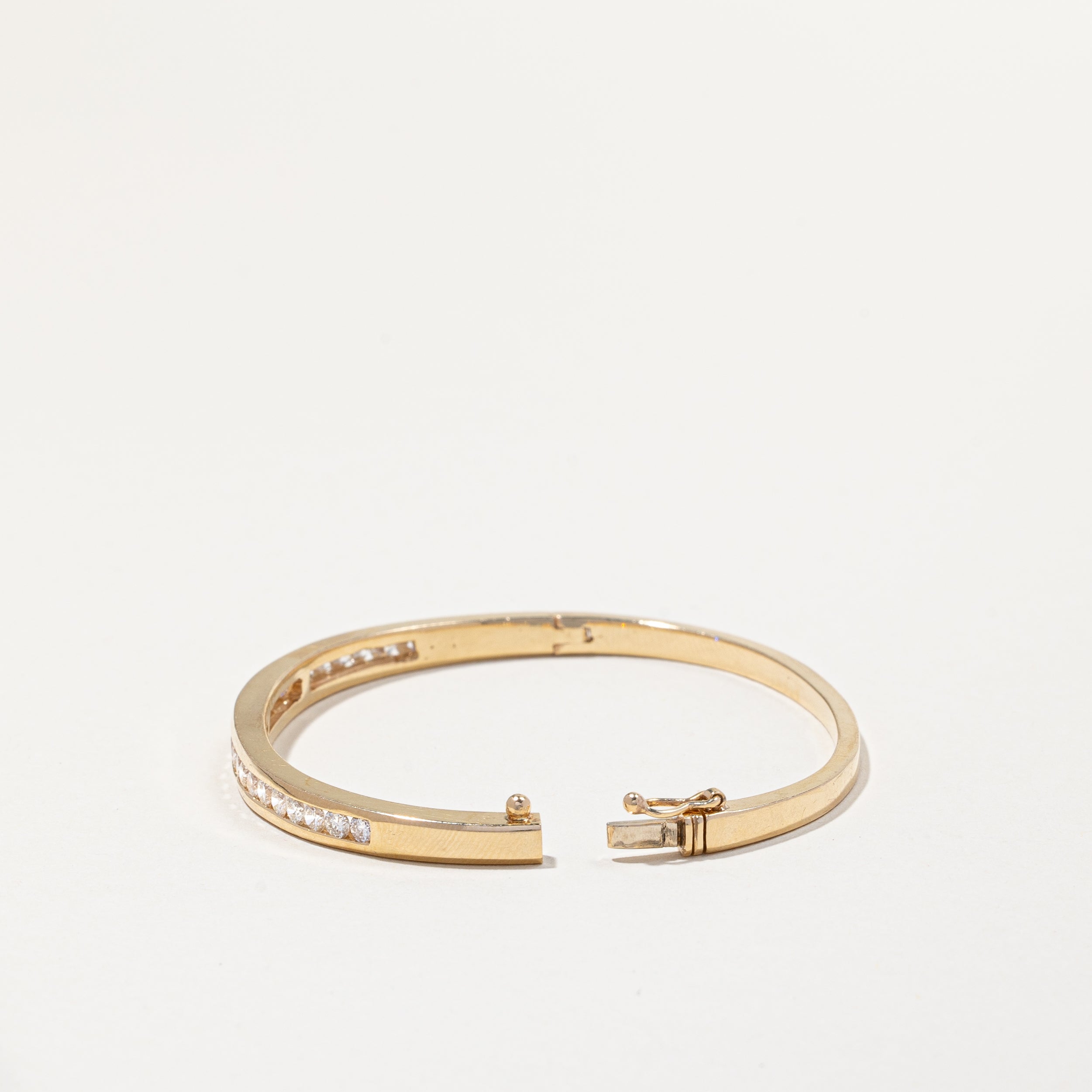 14k Yellow Gold Channel Set Diamond Bracelet | 2.00ctw | 7"