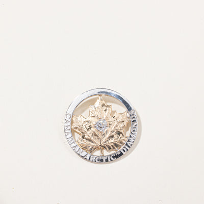Canadian Arctic Diamond and 14k Gold Brooch | 0.32ct | 1.5