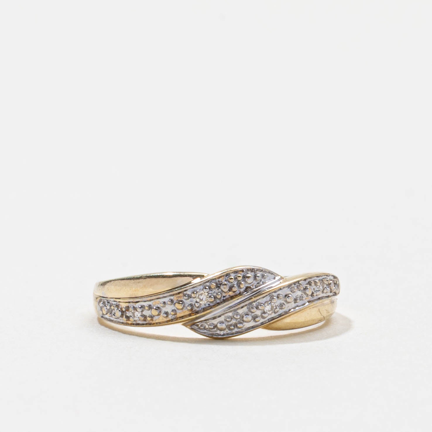 Diamond Double Row Wave Ring | 0.02ctw | SZ 5.5