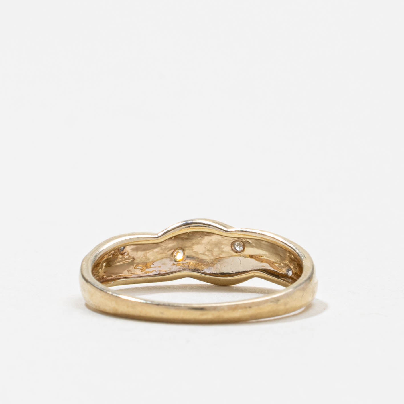 Diamond Double Row Wave Ring | 0.02ctw | SZ 5.5