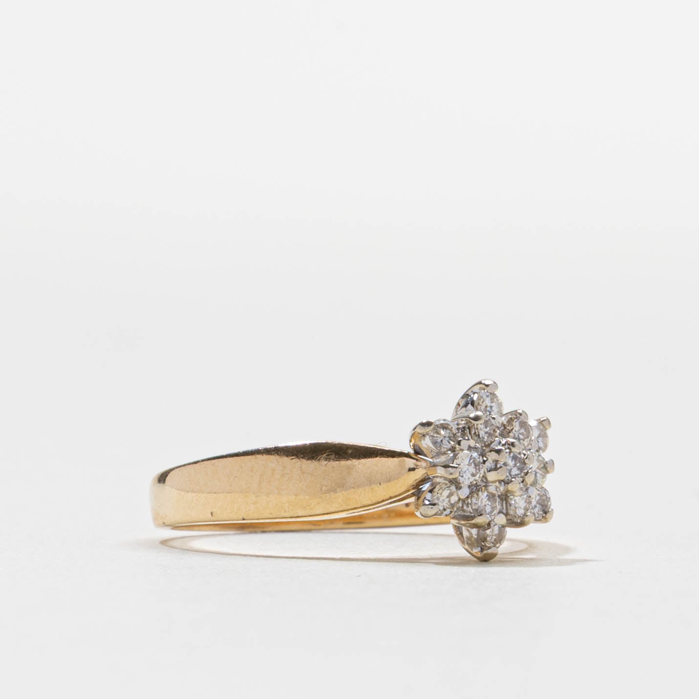 Diamond Floral Cluster Ring | 0.2ctw | SZ 5.5