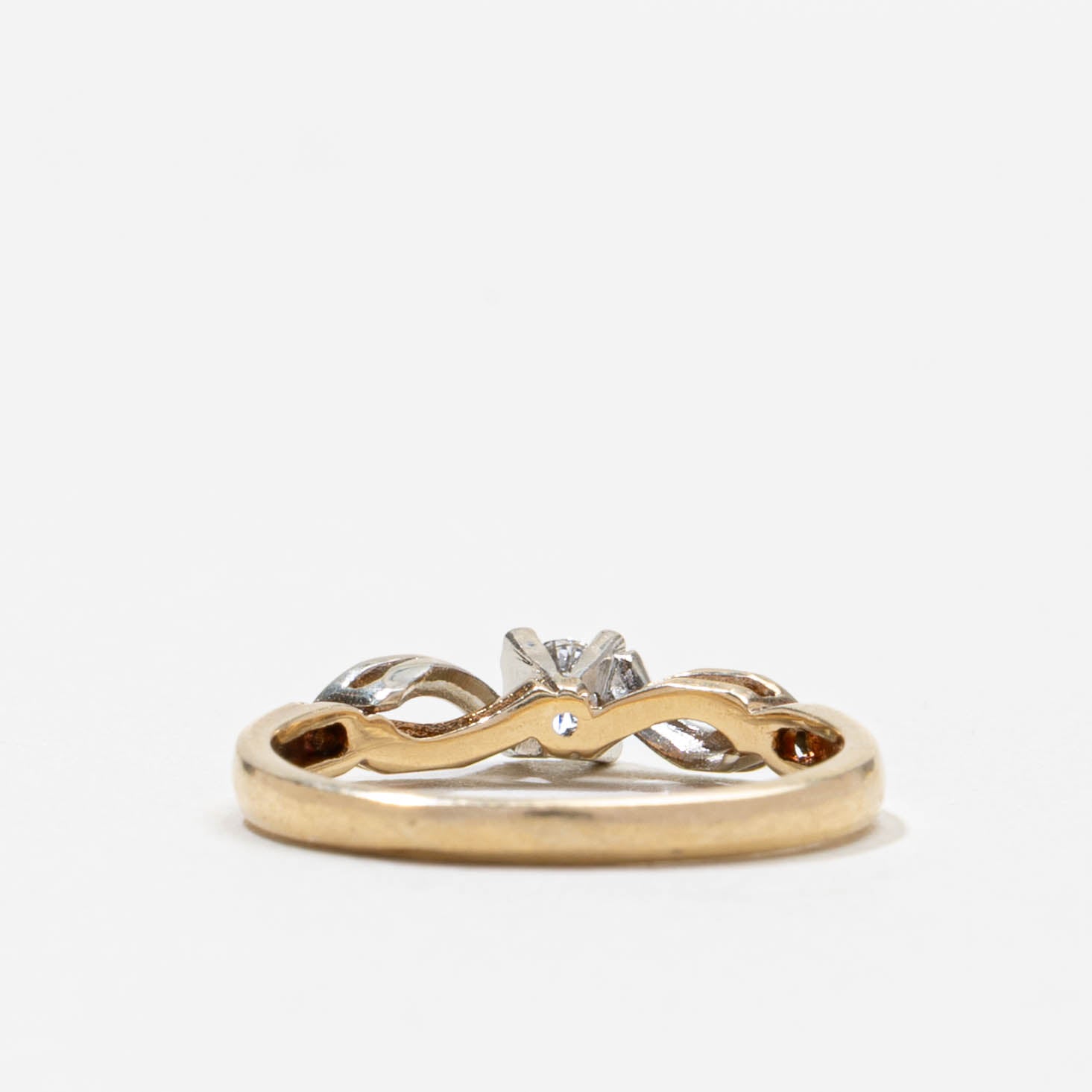Solitaire Diamond Twist Ring | 0.12ct | SZ 6.5