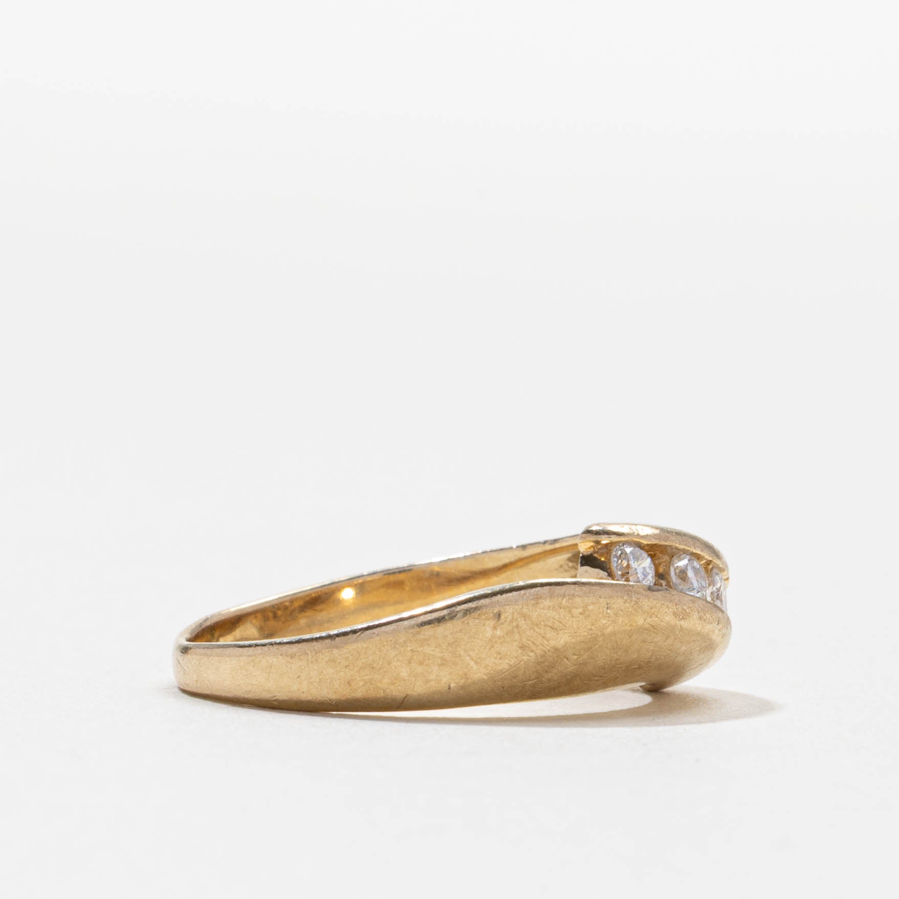 Five Stone Diagonal Channel Set Diamond Ring | 0.25ctw | SZ 7.0