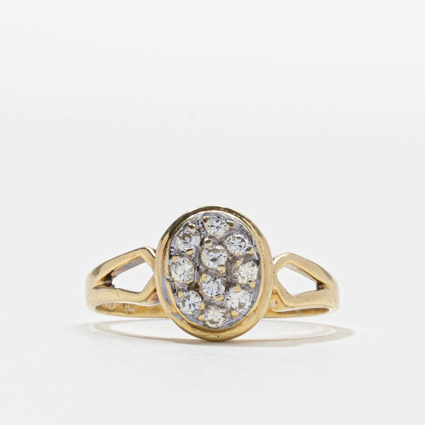 Bague sertie de diamants | 0,25 ct | Taille 5,75