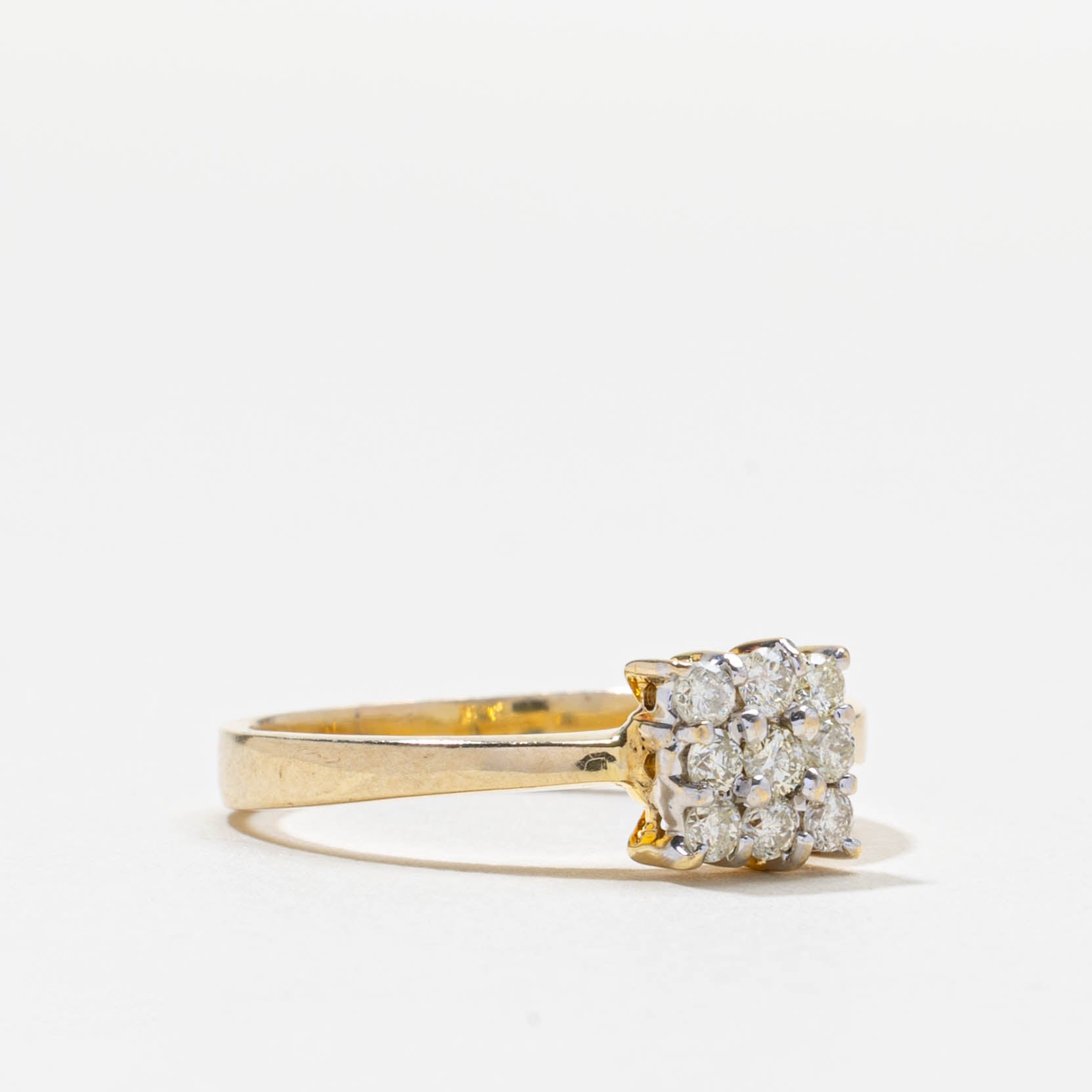 Bague sertie de diamants en grappe | 0,34 ct | Taille 7,5