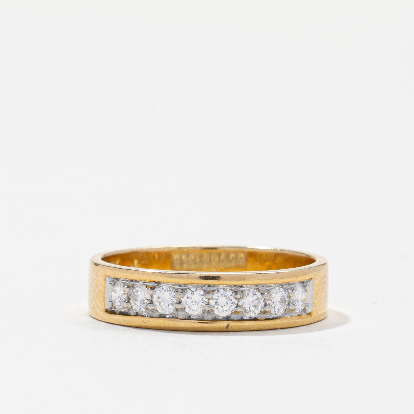 Alliance en or sertie de diamants en canal | 0,32 ct | 4,25 mm | Taille 6,0