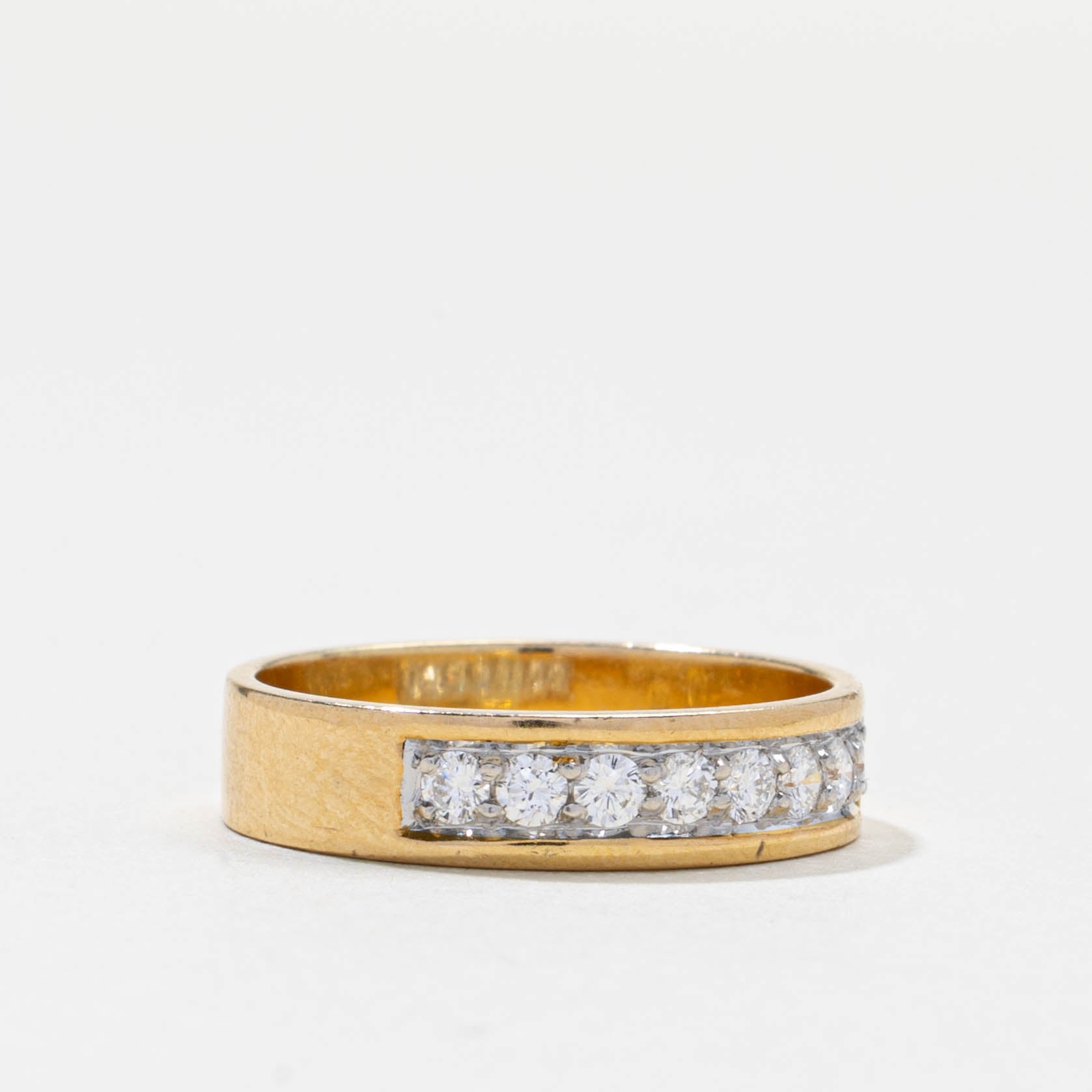 Alliance en or sertie de diamants en canal | 0,32 ct | 4,25 mm | Taille 6,0