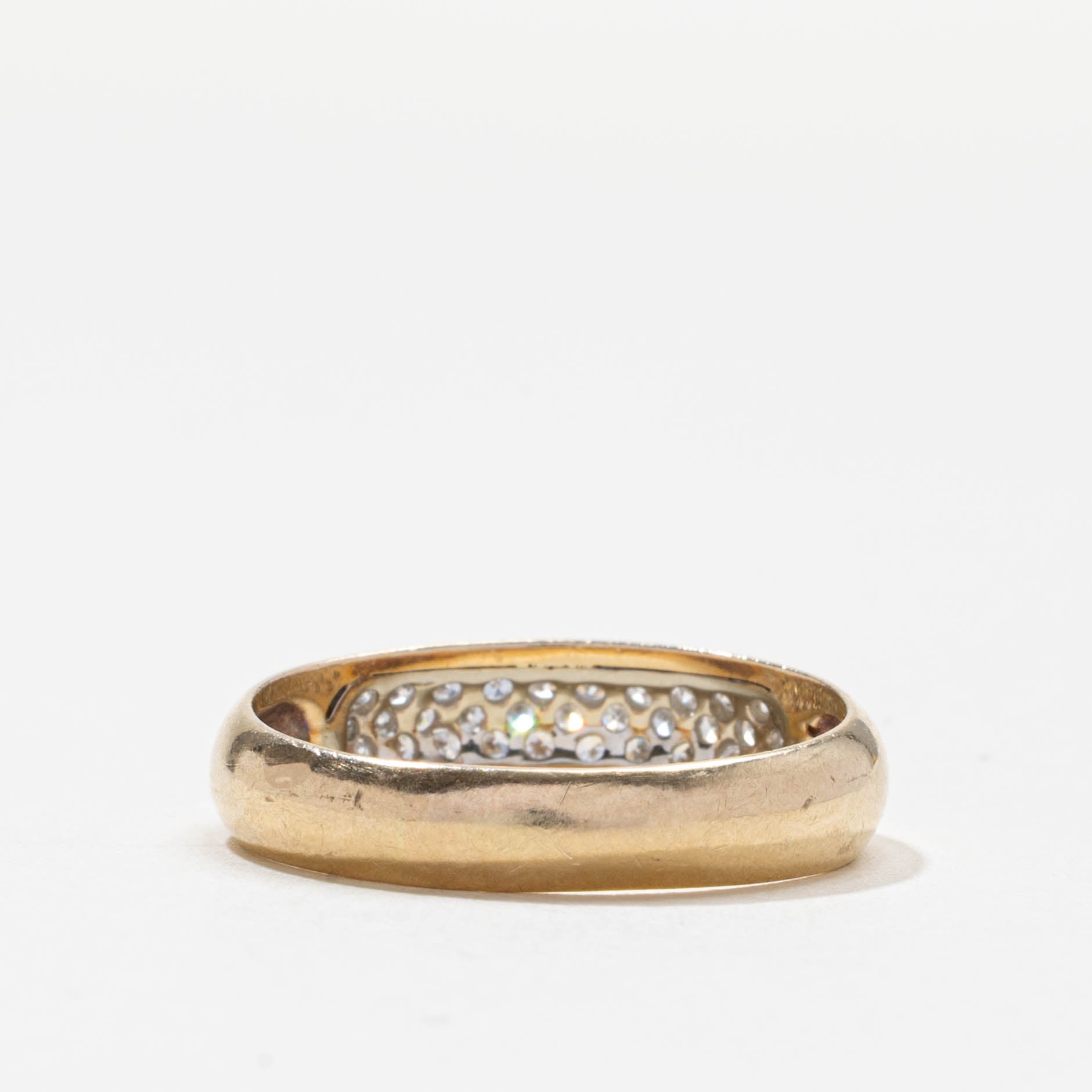 Bague bande pavée de diamants | 0,25 ct | 5,45 mm | Taille 8,5