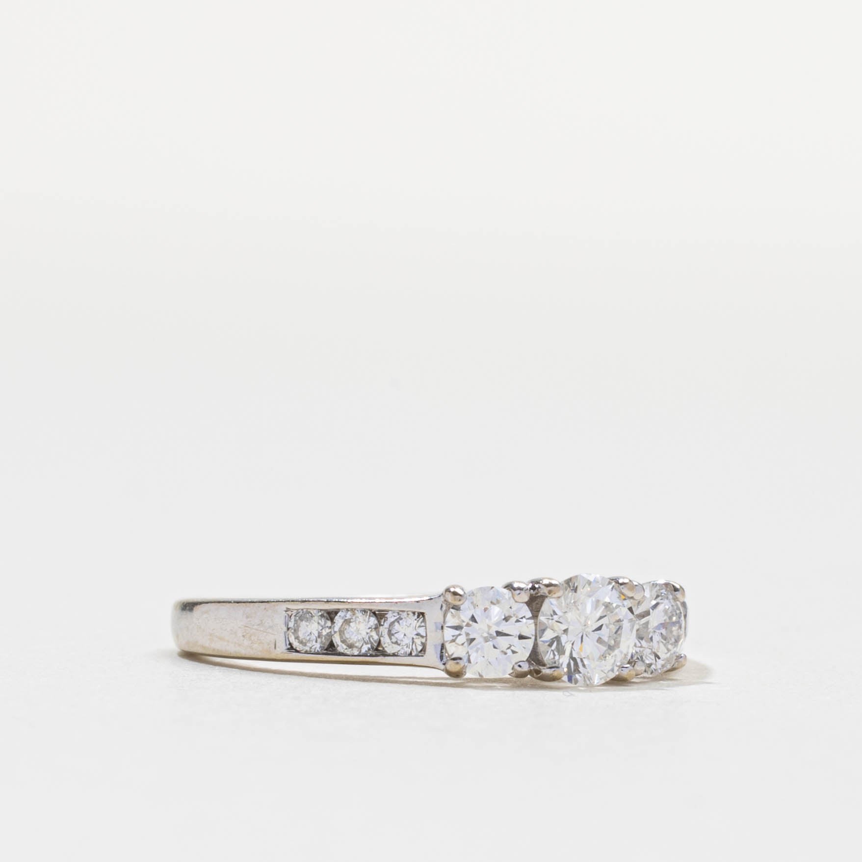 Three Stone Diamond Accented Ring | 0.75ctw | SZ 5.5