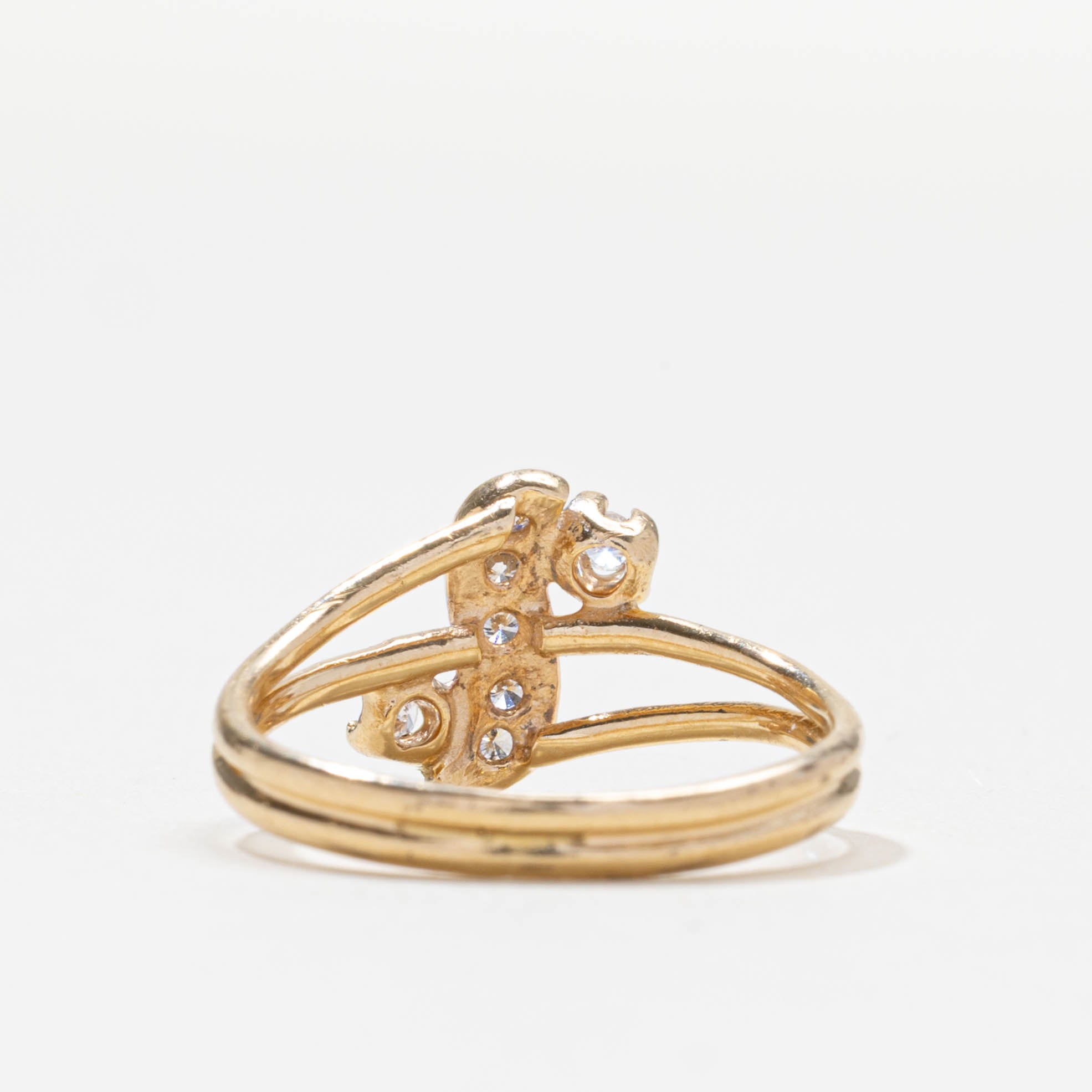 Diamond Cluster Bypass Ring | 0.09ctw | SZ 4.0